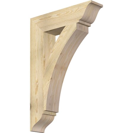 Ekena Millwork Thorton Traditional Rough Sawn Bracket, Douglas Fir, 6"W x 26"D x 38"H BKT06X26X38THR01RDF
